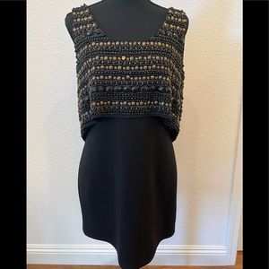 bebe Black Beaded Stud Dress